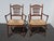 Set of Four Vintage Rustic French Country Rush Seat Wheat Sheaf Arm Chairs For Sale - Image 4 of 13