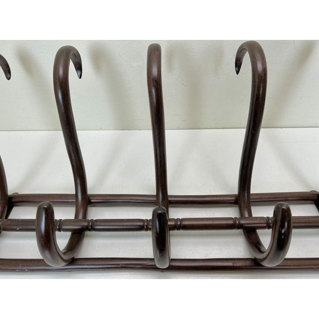 1940s Beech Wall Coat Rack in Style of Thonet, 1940s For Sale - Image 5 of 16
