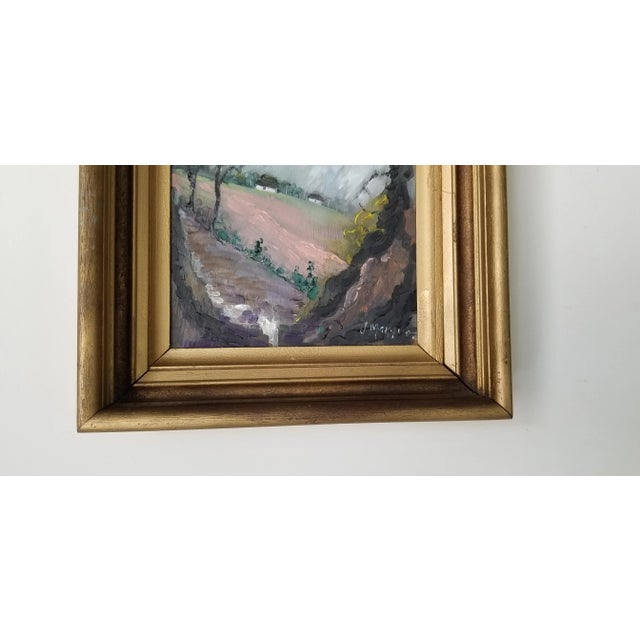 Black Spanish Countryside Landscape Painting by Jose Marquez Figueroa, Framed For Sale - Image 8 of 12