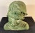 Green Vintage Original Plaster Bust Sculpture of a Young Girl For Sale - Image 8 of 8