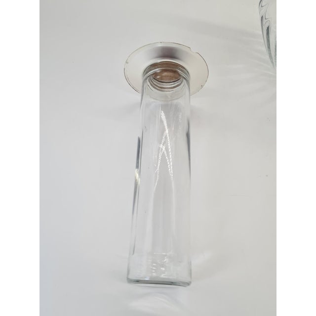 Antique Glass Pitcher with Silver-Plated Mount, 1910s For Sale - Image 4 of 11
