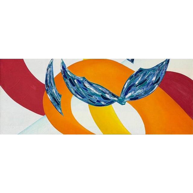 Mid 20th Century Large Format Mid-Century Modern Abstract Oil Painting Progression No 13 by Peabody - 72” For Sale - Image 4 of 14