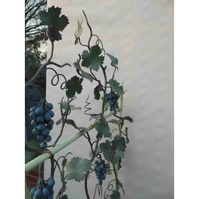 Metal Vintage Italian Tole Grape Tree For Sale - Image 7 of 8