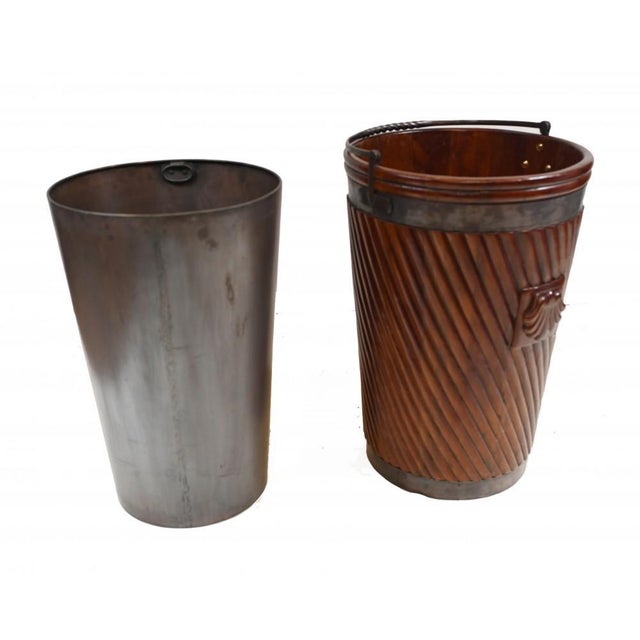 Brown Irish Brass Bucket Planter For Sale - Image 8 of 10