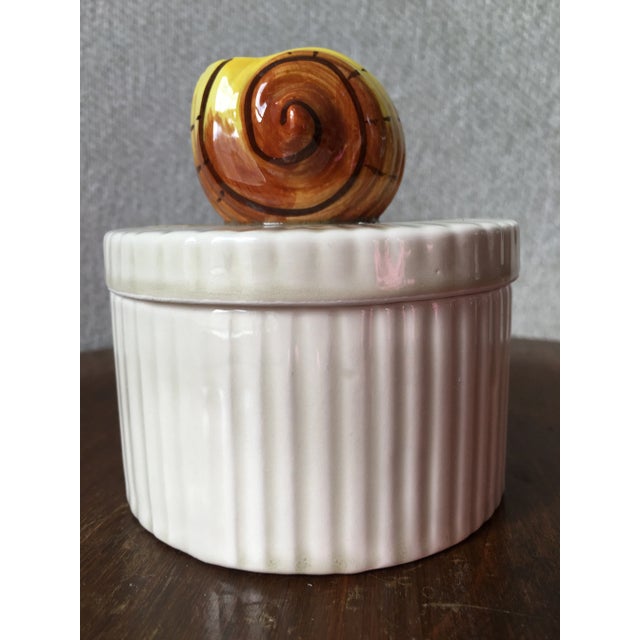Vintage Fitz & Floyd Ceramic Shell Box For Sale - Image 9 of 12