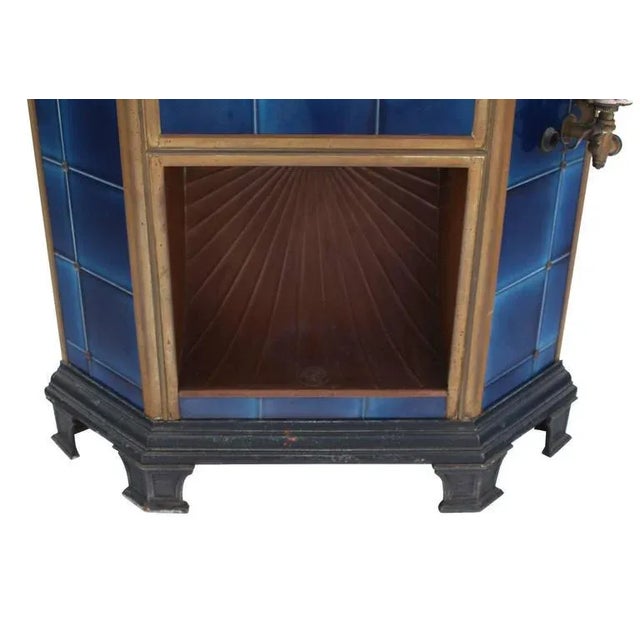 Mid 20th Century Vintage Mid Century Austrian Corner Gas Fireplace For Sale - Image 5 of 10