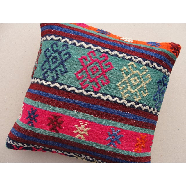 Handmade Kilim Rug Pillow Cover 16" For Sale In New York - Image 6 of 14