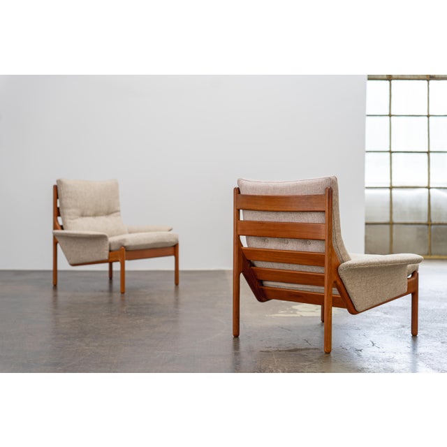 CFC Silkeborg Lounge Chairs by Illum Wikkelsø for C F Christensen Silkeborg, 1970s, Set of 2 For Sale - Image 4 of 11