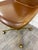 Brown World Market Marina Cognac Brown Faux Leather Adjustable Swivel Office Chair For Sale - Image 8 of 14