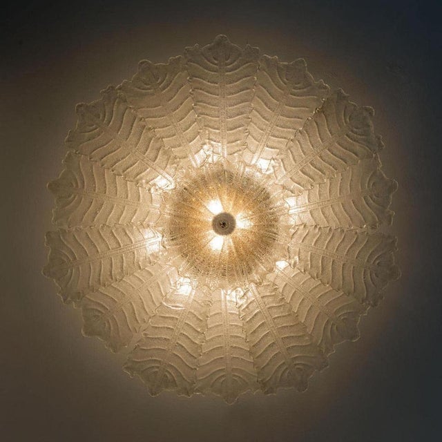 Murano Glass Ceiling Light in the style of Barovier, 1970s For Sale - Image 18 of 18