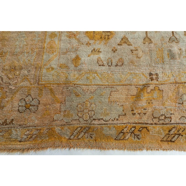 Antique Turkish Oushak Rug 11ft 5in X 13ft 2in For Sale In New York - Image 6 of 12