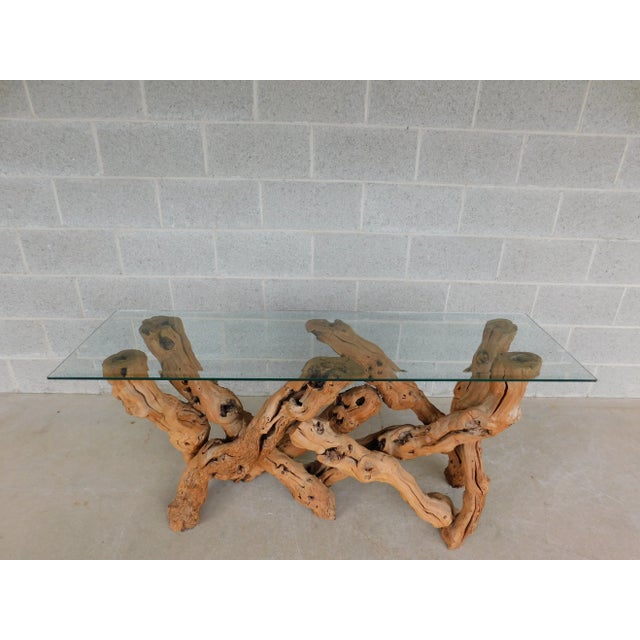 1970s Vintage Grapevine Console Table For Sale - Image 5 of 11