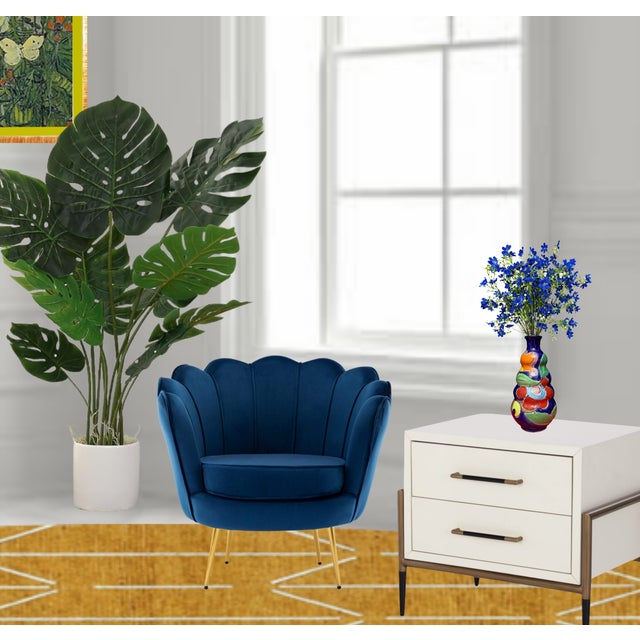 La Musa Abstract Floral Ceramic Vase For Sale In New York - Image 6 of 15