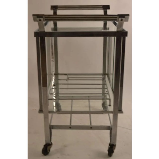 Treitel Gratz Nickeled Bar Serving Cart For Sale In New York - Image 6 of 8