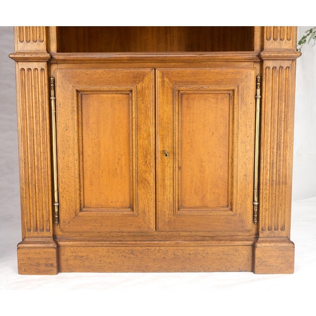 Brown Pair of Super Fine Federal Style Frutiwood Bokcases by Bloomingdale's Italy MINT For Sale - Image 8 of 16