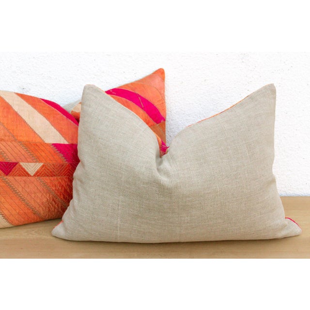 Jalandhar Mirror, Set of 2 Heirloom Bagh Phulkari Pillows For Sale In Los Angeles - Image 6 of 7