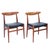 Pair of teak and leather dining chairs, model w2, designed by hans j. Wegner for c.m. Madsens fabriker in denmark in the...