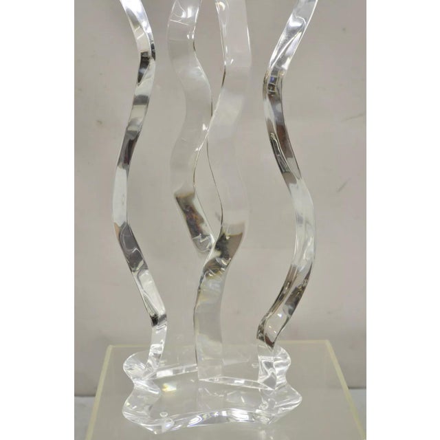 Late 20th Century Late 20th Century Vintage Van Teal Mid Century Sculptural Lucite Acrylic Couple Sculpture For Sale - Image 5 of 12