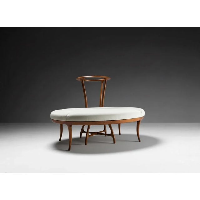 Brown Large Circular Wooden Sofa, 1990s For Sale - Image 8 of 10