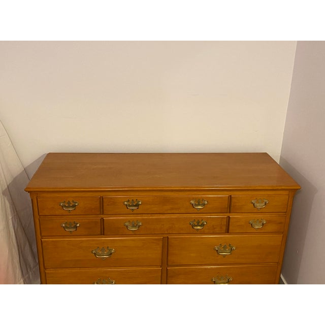 1950s Willett MidCentury Solid Maple and Brass Dresser Chairish