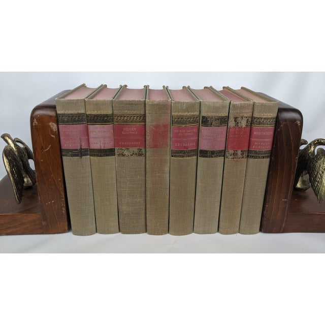 1943 Classics Club Gray, Burgundy & Gold Gilt Literary Library Books - Set of 8 For Sale - Image 9 of 14