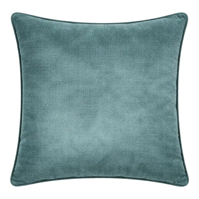 Montage Pillow Cover in Teal, 22x22 Pillow For Sale