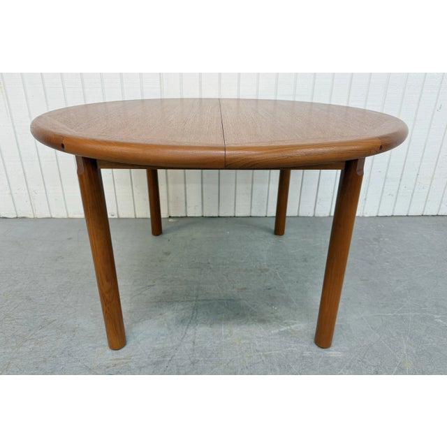 Wood Mid-Century Danish Modern Teak Dining Table For Sale - Image 7 of 8
