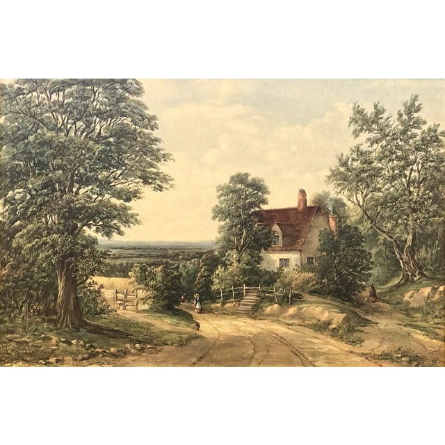 English 1940s Alfred Vickers “Spring Afternoon” Vintage Framed Reproduction Print For Sale - Image 3 of 8