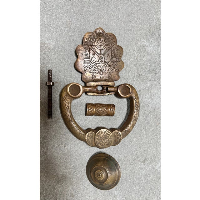 Ottoman Era Door Knocker With Byzantine Knocker Plate For Sale - Image 4 of 7