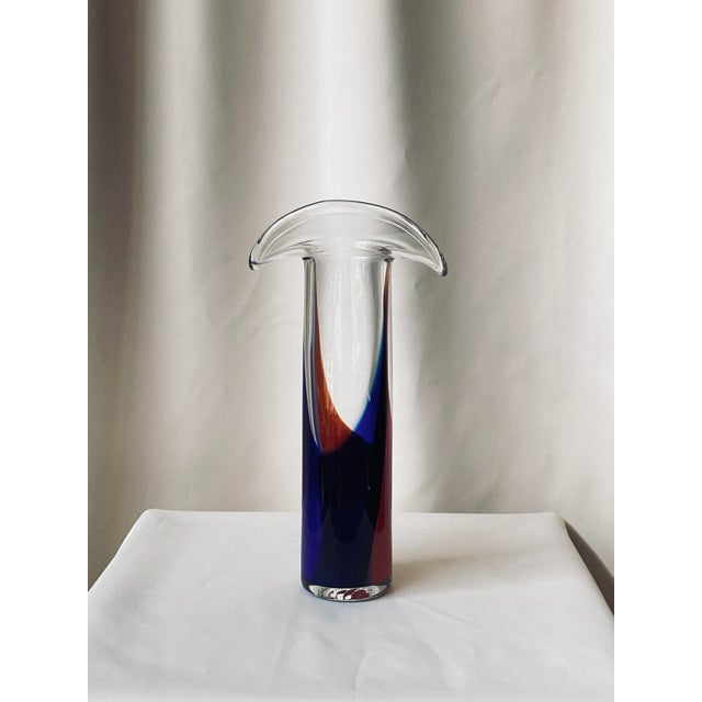 Vintage Gradient Glass Vase For Sale - Image 12 of 12