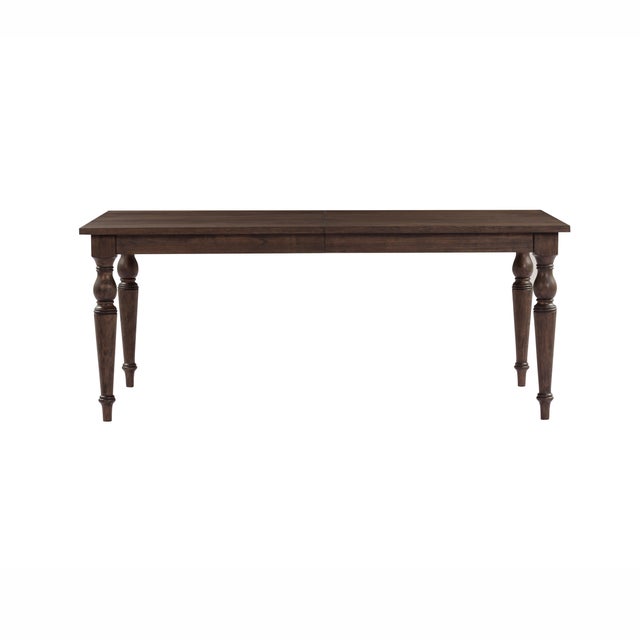 Mila Dark Brown Extendable Rectangular Dining Table For Sale - Image 9 of 9
