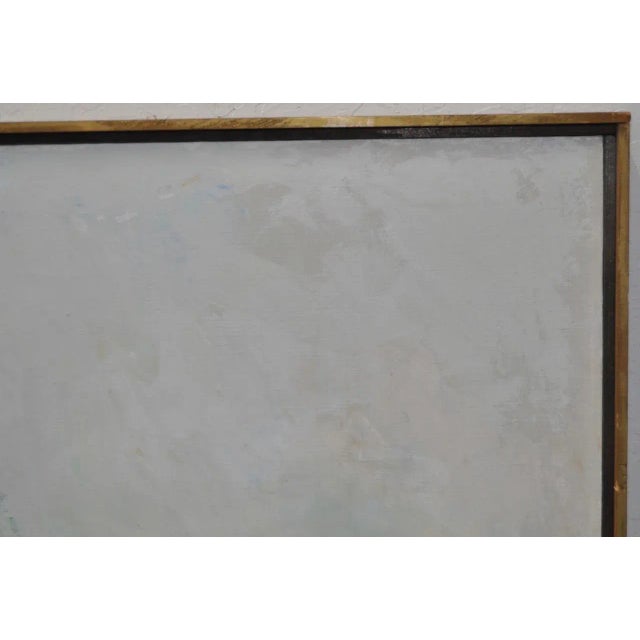 1950s Bradford Burton Mid-Century Modern Abstract Landscape Oil Painting For Sale - Image 4 of 8