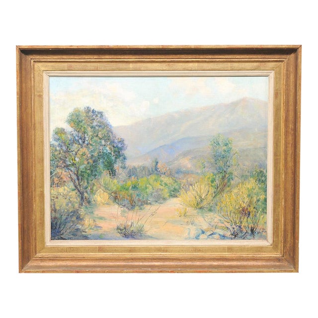 Mid 20th Century Framed Impressionistic California Landscape For Sale