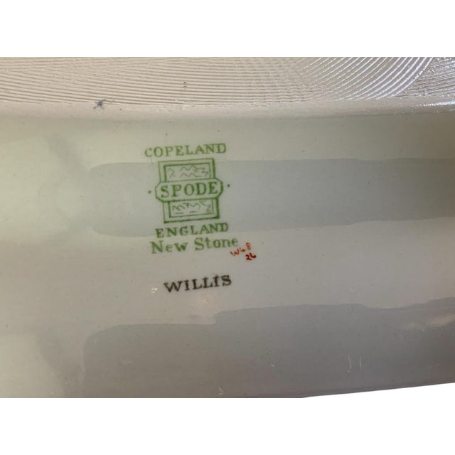Antique Copeland Spode "Willis" Indian Tree 12.5" Hand Enameled Serving Platter New Stone England Nov 1918 For Sale - Image 9 of 9