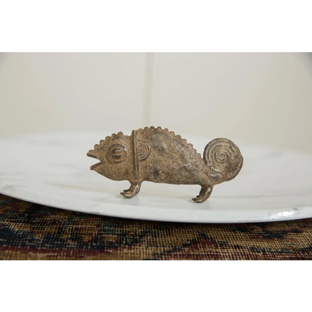 :: Vintage handmade African bronze chameleon. Circa mid 20th century and possibly older, this piece has such incredible...