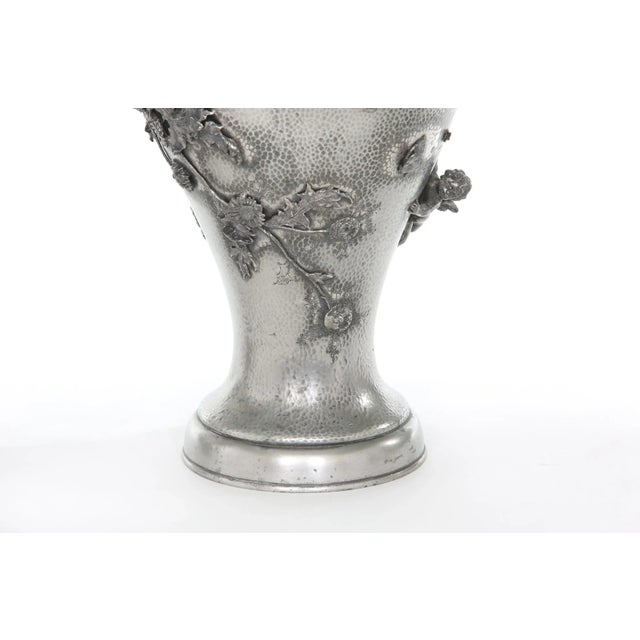 Late 19th Century Silver Plated Pair Vases / Urns For Sale - Image 10 of 13