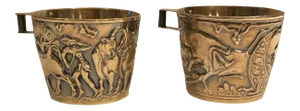 Mid 20th Century Vintage Mycenaean Vaphio Cups - a Pair