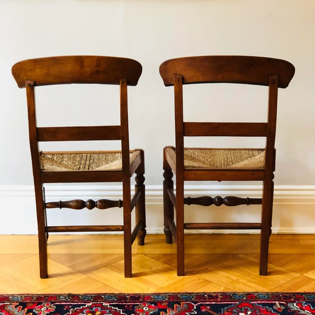 Antique English-Style Bar Back Chairs — a Pair For Sale - Image 10 of 13