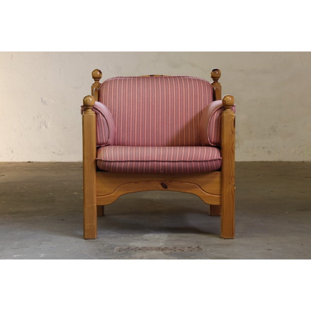Mid-Century Danish Pine Lounge Chair, 1970s For Sale - Image 4 of 18