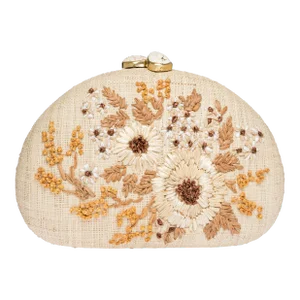 Berna Natural / Ivory Dome Clutch