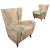 Set of Vintage Bergère Armchairs in Fabric, Italy, 1950s For Sale