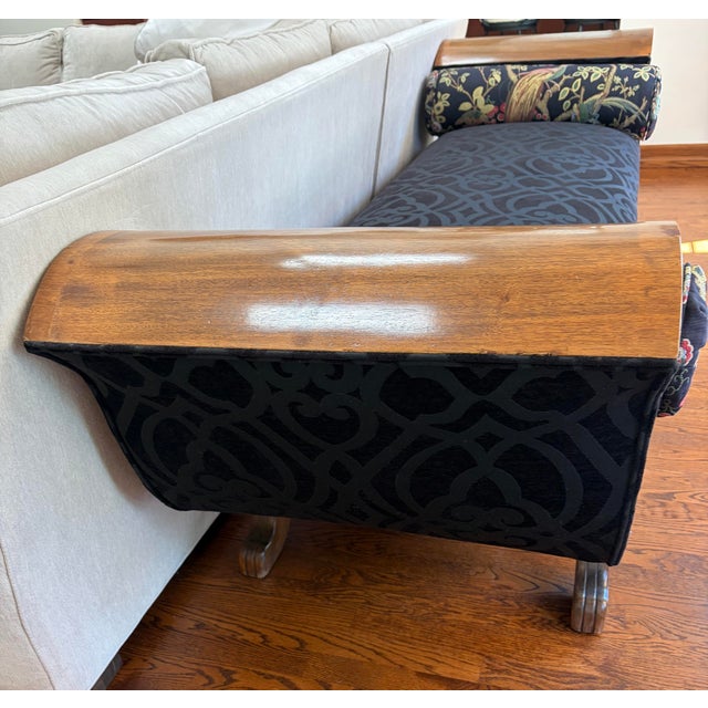 1990s Art Deco Biedermeier Empire Backless Sofa/Daybed For Sale - Image 12 of 12