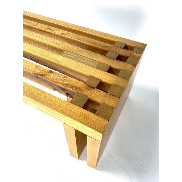 Monumental Wooden Bench by Bruno Nanni, 1970s For Sale - Image 3 of 7