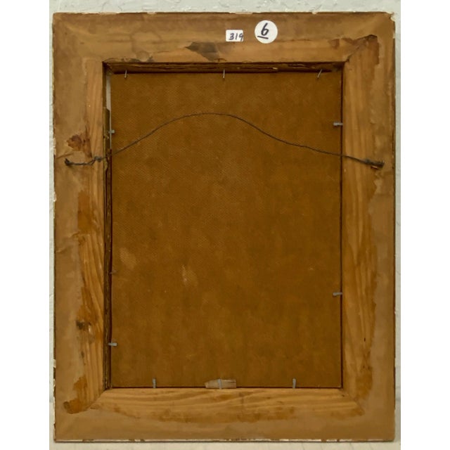 Brown Classic Italian Romance Oil Painting Signed Castiglione For Sale - Image 8 of 9