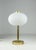 Goldenrod Mid-Century Brass & Glass Table Lamp For Sale - Image 8 of 15