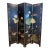 Vintage Chinese Carved Lacquer Folding Screen, 73" H, Lotus & Mandarin Ducks For Sale