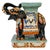 Vintage Chinoiserie Celadon & Black Ceramic Elephant Glazed Plant Stands / Bookends - A Pair For Sale - Image 9 of 13