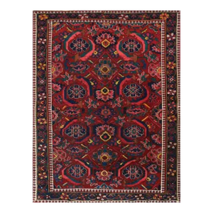 1930s Old Persian Bakhtiari Area Rug 5’3″ X 6’10”