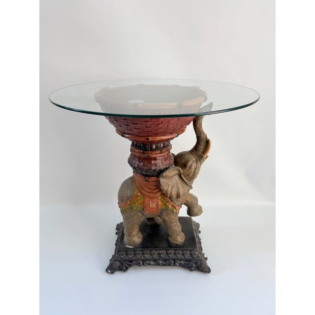 Whimsical Elephant Drinks or Accent Table For Sale - Image 4 of 6
