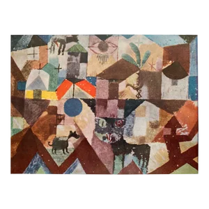 Paul Klee Vintage 1959 Modernist Fine Art Lithograph Print " Zoological Gardens " 1918